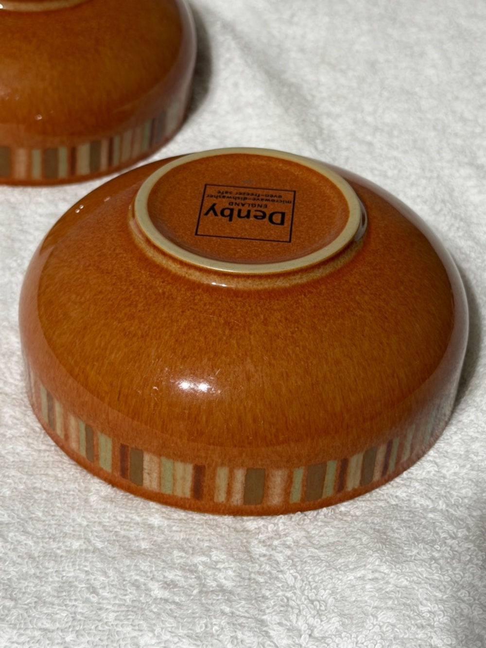 Denby England Fire Stripe Serving Bowl x 2 - Picture 10 of 10
